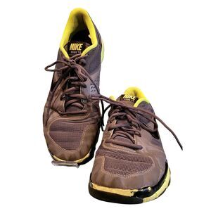 Nike Free TR Gray Yellow Track Running Shoe Fitness Trainer Tennis Shoe 11.5 Men